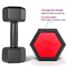 Load image into Gallery viewer, 3KG A Pair Of Rubber-Coated Hexagonal Dumbbells
