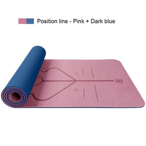 Yoga Mat With Position Line Fitness