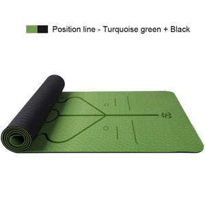 Yoga Mat With Position Line Fitness
